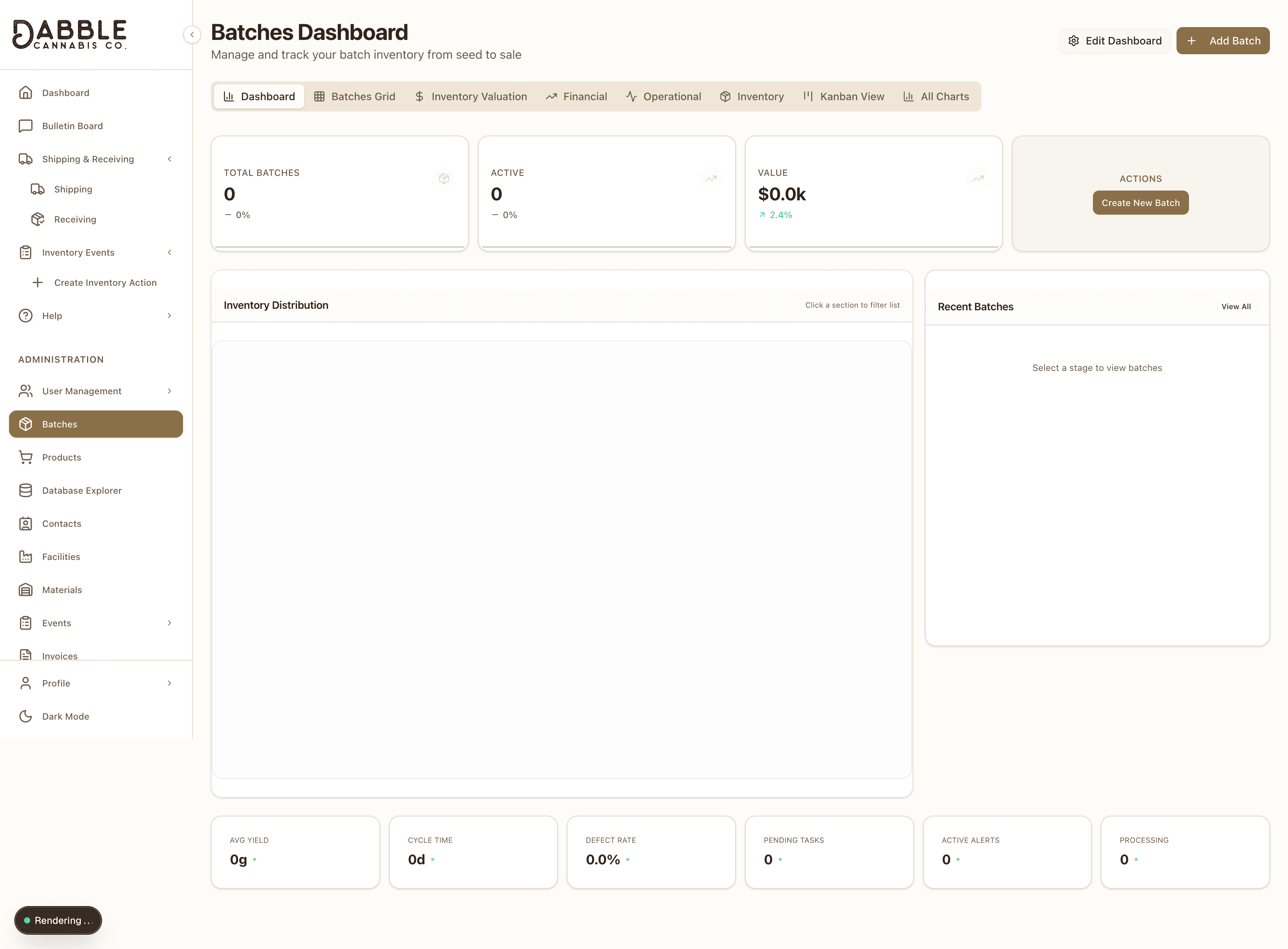 Cannabis Seed to Sale System screenshot