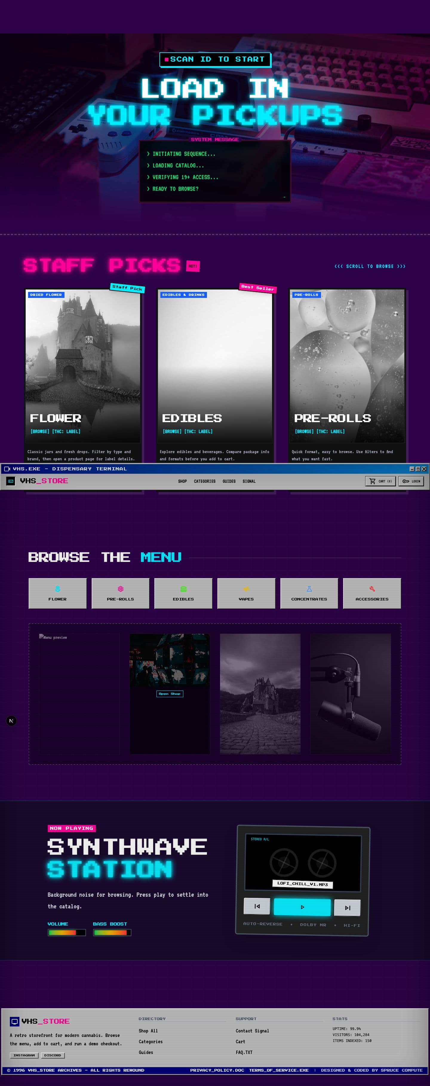 VHS Cannabis full page screenshot